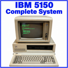 IBM PC 5150 Complete System 256K 5151 Monitor Model F Keyboard Serviced picture