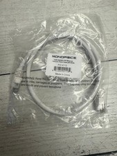 Monoprice Cat6 Ethernet Patch Cable 2ft White 24AWG UTP New Sealed picture