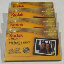 Kodak Ultima Picture Paper for Inkjet Printers 20 - 4x6” ColorLast Lot Of 4 New picture