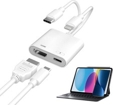 Lightning and USB-C to HDMI Adapter for iPhone to TV, MFi Certified 4K@60Hz picture
