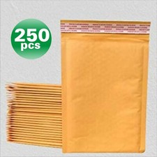 PolycyberUSA  250 pcs #0 Kraft Bubble Envelopes Mailers 6 X 9 picture