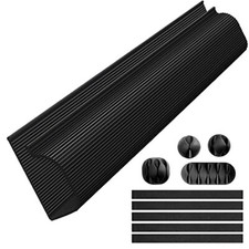 Home Office Cable Organizer Hider Cord Black Cover Concealer Raceway Management picture