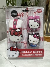 2010 Sakar Hello Kitty Sanrio Optical Mouse 3 Changing Faceplates **Rare **READ picture