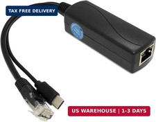Gigabit Type C PoE Splitter 5V 3A, IEEE 802.3af/at Standard, 10/100/1000Mbps Typ picture