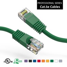 20 Pack of 25Ft CAT5E UTP Ethernet Network Booted Cable 10-100 Feet Green picture