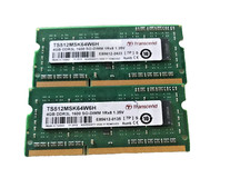 Lot of 2 Transcend TS512MSK64W6H 4GB DDR3L 1600 SODIMM picture