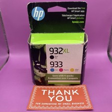 NEW - GENUINE HP 932XL Black & 933 Cyan Magenta Yellow Ink Cartridges Nov 2024 picture
