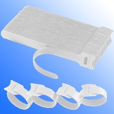 60 PCS Reusable Cable Ties 6 Inch Adjustable Cord Organizer Wire Management Whit picture