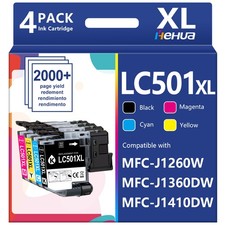 4PK LC501XL Ink Cartridges for Brother MFC-J1260DW MFC-J1360DW MFC-J1410DW picture