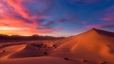 Landscape desert sunrise dunes hills pink sand nature Custom Gaming Mat Desk picture