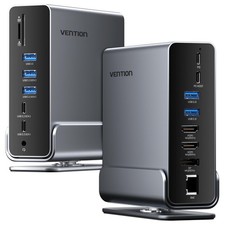 VENTION 15-in-1 Laptop Docking Station Dual Monitor, 360° Roatable Triple Mon... picture