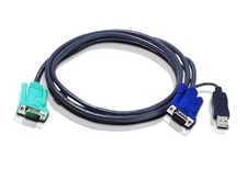 Aten 2L5202U 6ft USB KVM Cable SPHD15 to VGA & USB A picture