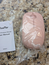Wireless Mouse, Vssoplor 2.4G Slim Portable Computer Mouse Receiver Pink picture