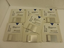 Vintage -  Microsoft Word  for DOS - 7 Floppy Disk Set 3.5