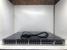 Cisco Catalyst 3750X Switch WS-C3750X-48T-L V06  w/ C3KX-NM-1G Network Module picture