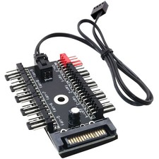 1PC PC Chassis Fan Hub CPU Cooling HUB Fan PWM SATA Controller Speed Controller picture