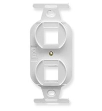 ICC ICC-IC107DPIWH INSERT- ELECTRICAL- 2-PORT- WHITE picture