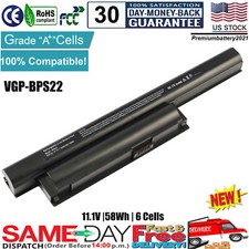 Battery for Sony Vaio VGP-BPS22 VGP-BPS22A VGP-BPL22 VPC-EA22EA/BI VPC-EA23 US picture