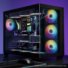 Vetroo AL900 ATX Mid Tow Computer PC Case Tempered Glass w/ARGB & PWM FDB Fan x1 picture