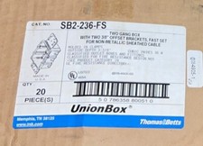 Thomas & Betts UnionBox SB2-236-FS   2GANG BOX W/ 2- 3/8