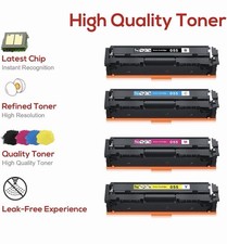 4x Toner Cartridge Black Cyan Magenta Yellow Compatible with Canon 055 055H Chip picture