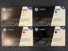 LOT OF 4 Full Set ✅ HP LASERJET 641A, BLACK, CYAN, YELLOW, MAGENTA  picture