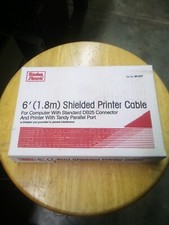Radio Shack Shielded Printer Cable 26-227 6ft Standard DB25 Connector NEW In Box picture