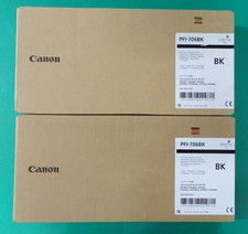 Canon PFI-706BK Black Ink Tank 700ml 2 PCS Genuine OEM Unopened picture