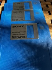 Sony MFD-2HD 3.5 Floppy Disks 1.44MB Double Sided HD Blue Lot 6 picture
