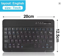 Wireless Mini Keyboard Touchpad QWERTY English 7 Inch picture