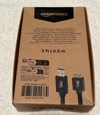 Amazon Basics USB 3.0 Cable, Type USB-A Male to Micro USB, 3 Ft. New in box picture
