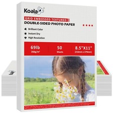 200PK Koala 69lb Double Sided Photo Paper 8.5x11 Linen Textured Inkjet Printer picture