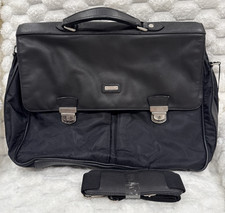 American Leathersmith NWOT Black Laptop Briefcase Messenger Bag Shoulder Strap picture