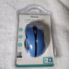 New iHome Wireless Mouse for Mac & PC Windows Adjustable DPI Thumb Rest Blue picture