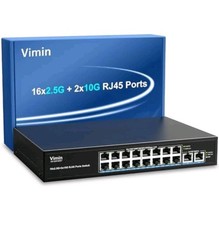 18-Port 2.5G Ethernet Switch with Dual 10GBASE-T Port, Vimin 16X 2.5G +2 x 10Gb  picture