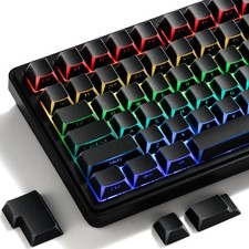XVX Black Shine Through Keycaps PBT Cherry Profile Side Printed Custom Set picture