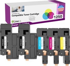 5PK 1250 1250c 1350 Toner Cartridge Black Color For Dell Laser C1760nw C1765nf picture