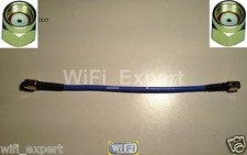 1 x RP-SMA Male to RP SMA Male STRAIGHT RG405 BLUE JACKET CABLE 4-36 INCH USA picture