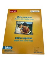 NEW/SEALED STAPLES Photo Supreme 8.5 x11 Double-Sided Matte 50 Sheets New picture