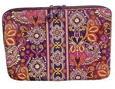 Quilted Vera Bradley Laptop Sleeve In The Floral Paisley Print 