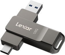 Lexar D40E 128GB Dual USB 3.2 Gen 1 Type-C Jump Drive, Titanium Grey | USB-C Fla picture