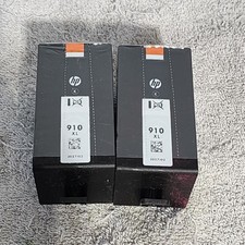 HP 910XL Black Hi Yield Ink Cartridge Genuine New Sealed 2027 Lot Of 2 picture