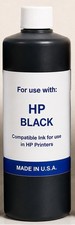 1,000 ML BLACK PIGMENT INK FOR HP DESKJET PRINTER UNIVERSAL INK 1 LITER BOTTLE picture