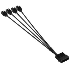 Molex to 4 Pin Fan Cable 12V Full Speed PC Fan Power Splitter, Dual 4-Pin picture