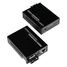 (A Pair of Bidi) Single Mode Dual SC Fiber Gigabit Fast Ethernet Media Conver... picture