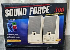 Sound Force 300 Powered Stereo Speakers New Vintage picture