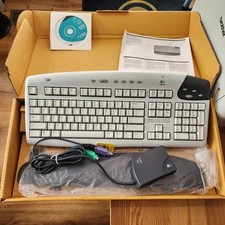 Logitech iTouch Y-RB6 QWERTY Keyboard Cordless Ergonomic ~ White ~ NEW OLD STOCK picture