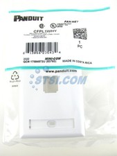 Panduit CFPL1WHY 1-Port Mini-Com Faceplate, Labeled Series, White ~STSI picture