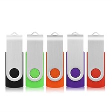 USB 2.0 1GB 5/ 10/ 100PCS Metal Swivel Style USB Flash Drive Memory Wholesale picture