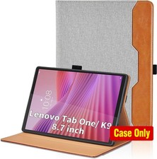 Case for Tab One 8.7 Inch 2025, PU Leather, Hand Strap, Pocket, Gray picture